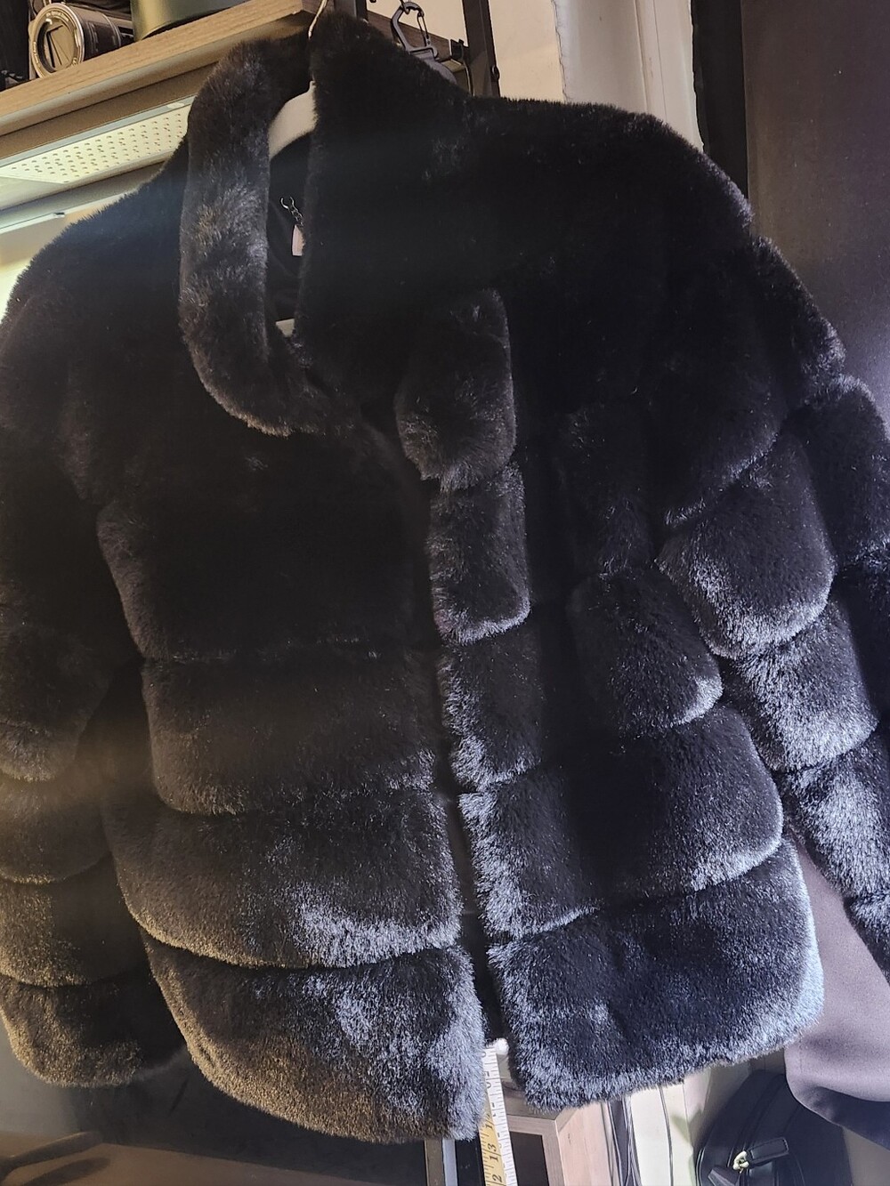 Michael Kors Black Plush Teddy Jacket